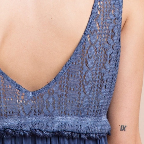 Oil Washed Maxi Dress- WASHED DENIM - Picture 2 of 3